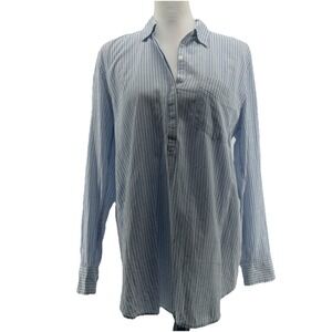 GAP Blue Striped Long Sleeve Top